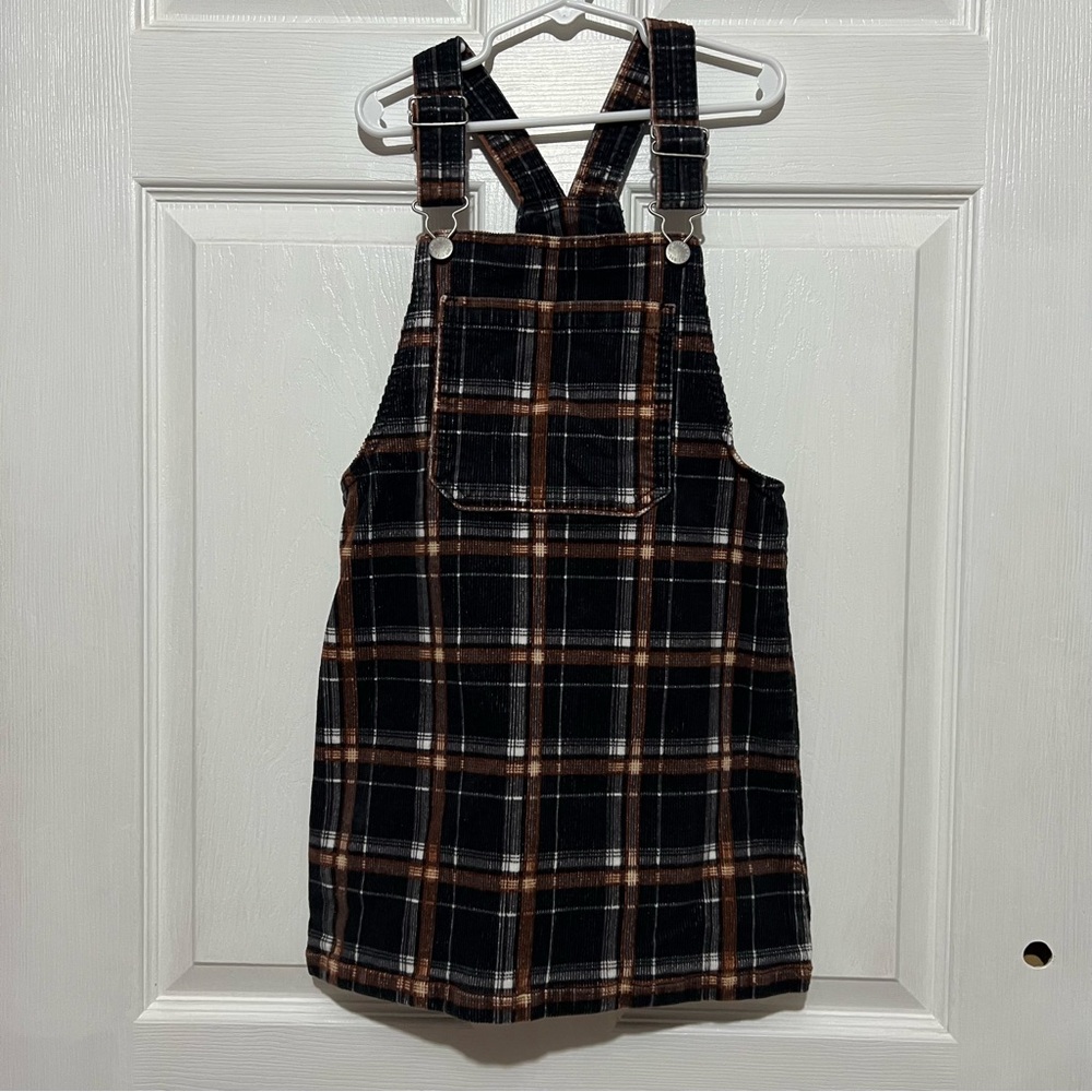 💗 Art Class - Girls Plaid Overall Dress